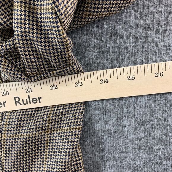 Brooks‎ Brothers Blazer Jacket Men 44RG Brown Houndstooth windowpane Sport Coat - Picture 11 of 14